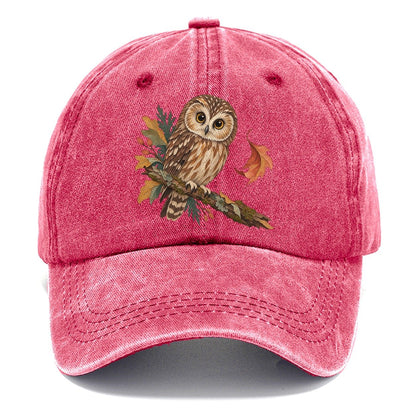 Owl Falling Leaf Gentle Wild Classic Cap – Pomegranate Blush