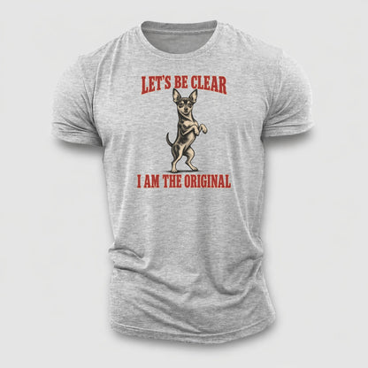 Miniature Pinscher Dog Declarations Cotton T-Shirt – Sport Grey