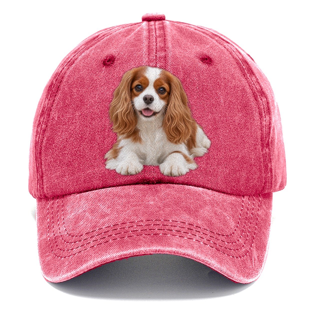 Cavalier King Charles Spaniel Lying Down Top Breeds Classic Cap – Pomegranate Blush
