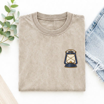 Camp Lantern Symbol Emblems Left Chest Vintage T-shirt – Off White