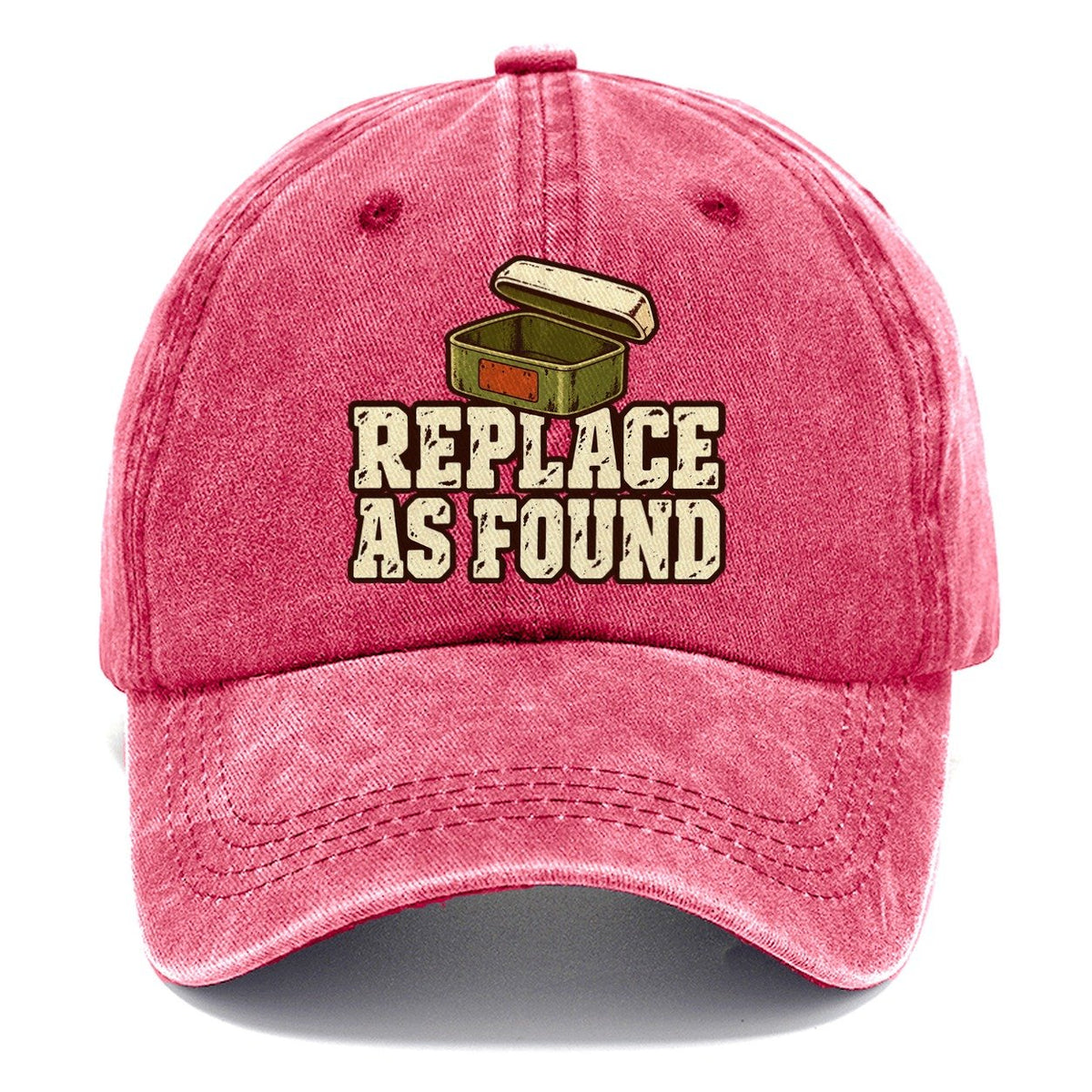 Replace As Found Geocaching Classic Cap – Pomegranate Blush