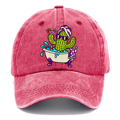 Cactus In A Bathtub Crazy Styles Classic Cap – Pomegranate Blush