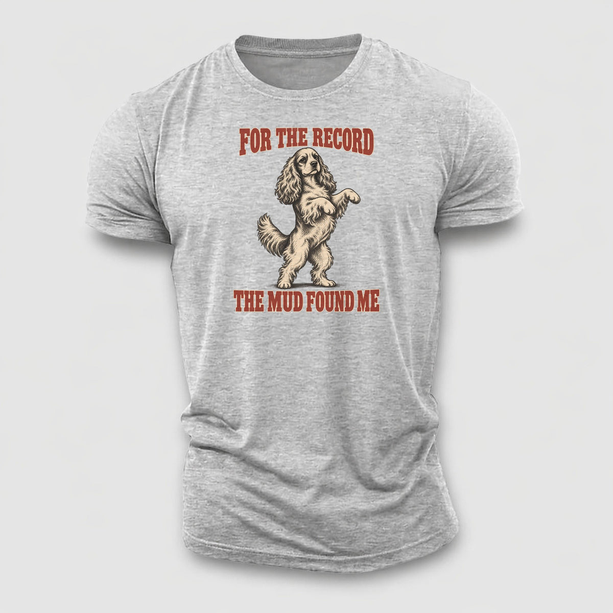 Cocker Spaniel Dog Declarations Cotton T-Shirt – Sport Grey