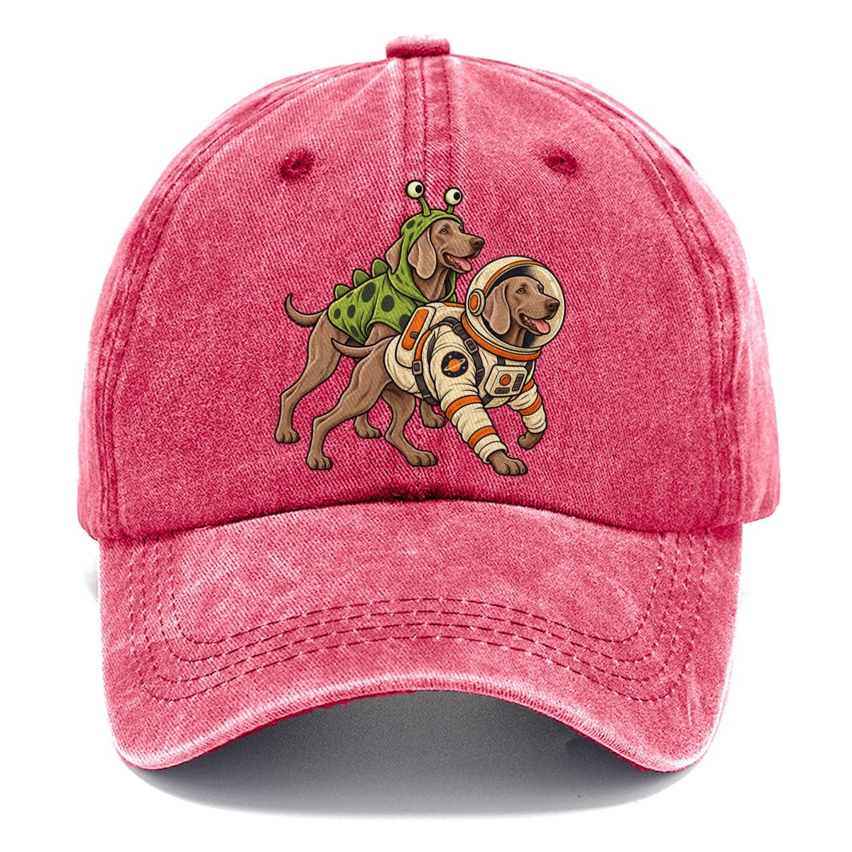 2 Weimaraners In Halloween Costumes Hdp 34 Parade Lineup Halloween Dog Parade Classic Cap – Pomegranate Blush