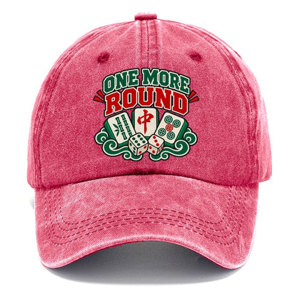 One More Round Mahjong Game Night Classic Cap – Pomegranate Blush