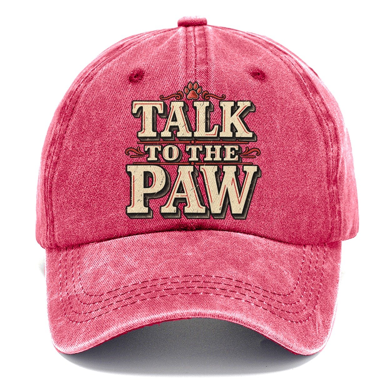 Talk To The Paw American Wit Classic Cap – Pomegranate Blush