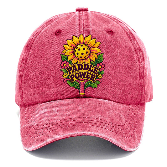 Sunflower Paddle Power Pickleball Life Classic Cap – Pomegranate Blush