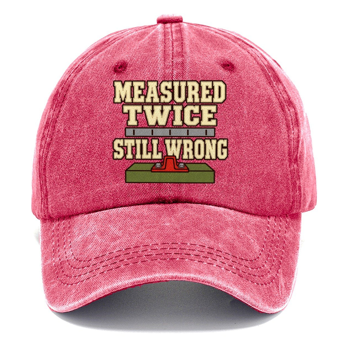 Measured Twice Still Wrong Model Railways Classic Cap – Pomegranate Blush