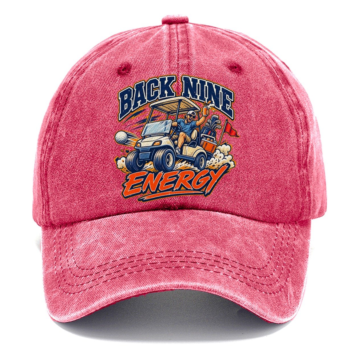 Back Nine Energy Golf Life Classic Cap – Pomegranate Blush