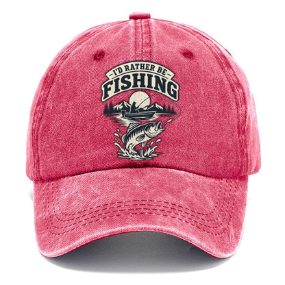 Rather Be Fishing Fishing Elegant Classic Cap – Pomegranate Blush
