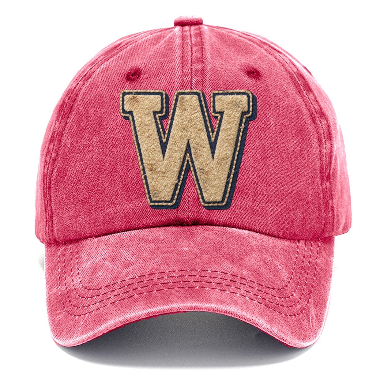 Varsity Chenille W Monogram Classic Cap – Pomegranate Blush