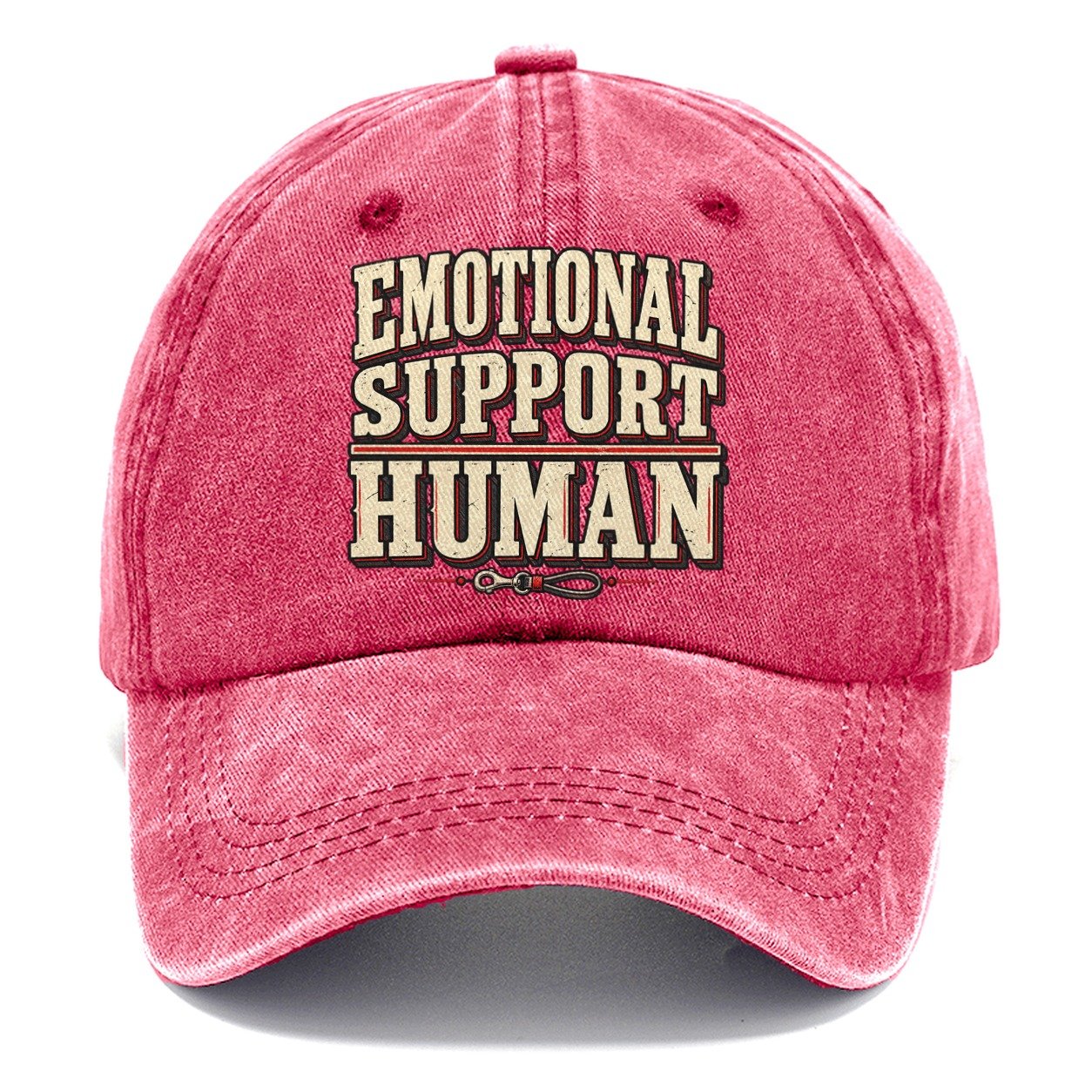 Emotional Support Human American Wit Classic Cap – Pomegranate Blush