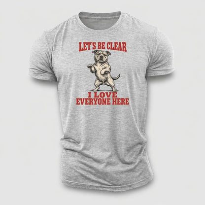 Staffordshire Bull Terrier Dog Declarations Cotton T-Shirt – Sport Grey