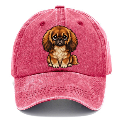 Pekingese Sitting Sweetheart Classic Cap – Pomegranate Blush