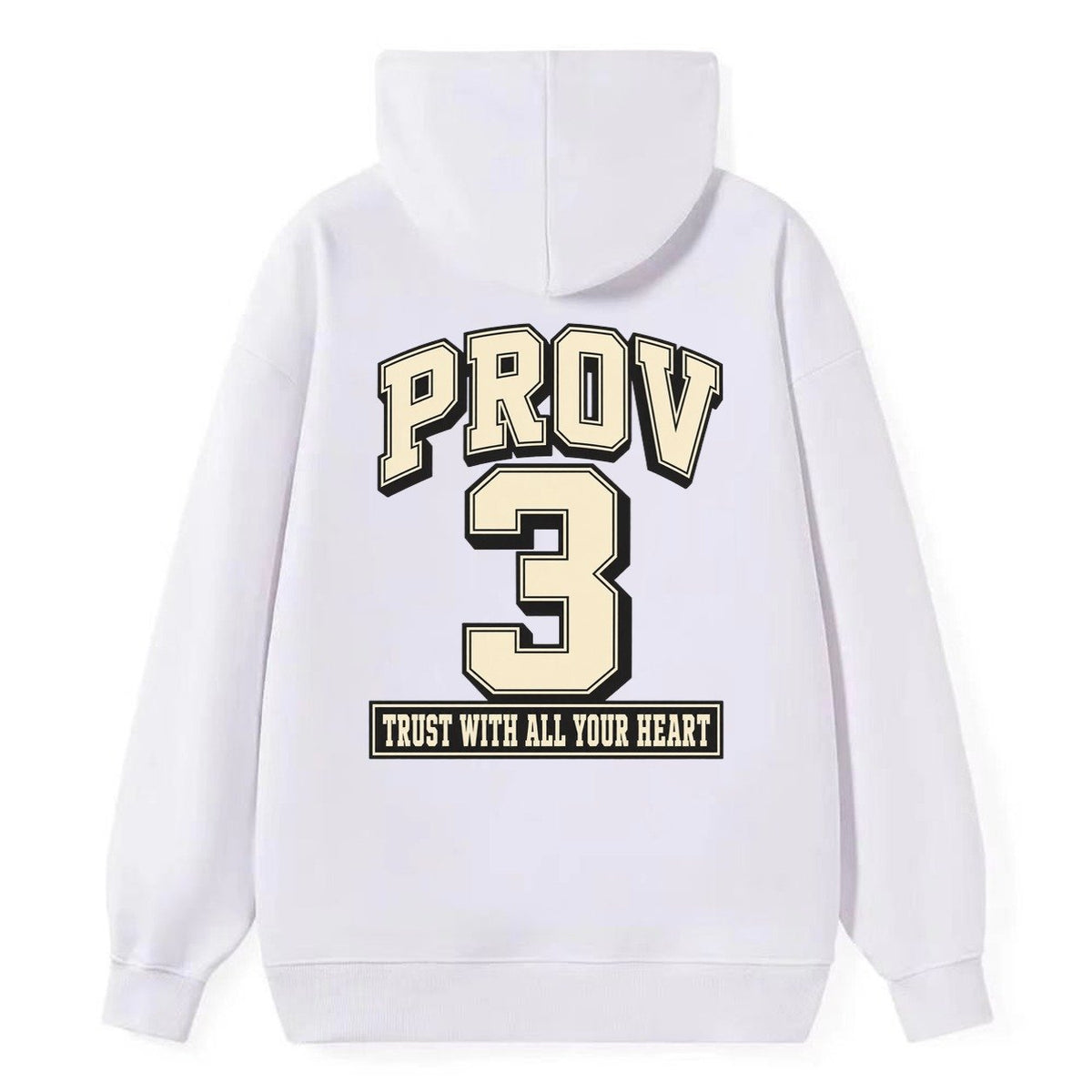 Proverbs 3 Varsity Chapel Varsity Classic Pullover Hoodie – White