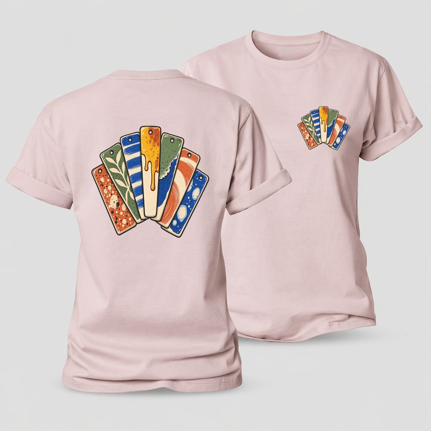 Glaze Test Fan Clay Color Makers Women's Cotton T-Shirt – Pink