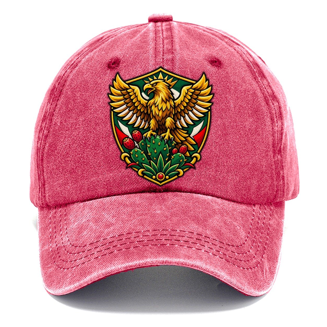 Mexico Minimal Emblem Country Logos Classic Cap – Pomegranate Blush