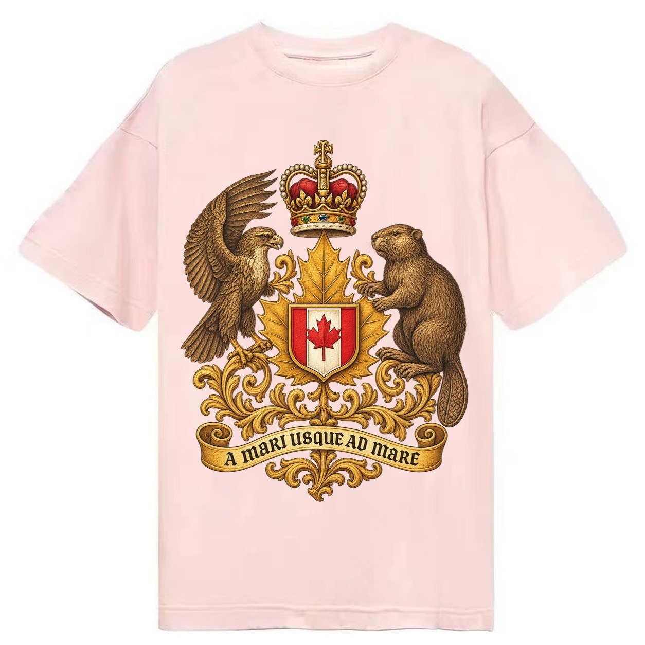 Canada Heritage Maple Badge Classic T-shirt – Pink