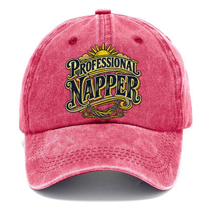 Professional Napper Retired Living Classic Cap – Pomegranate Blush