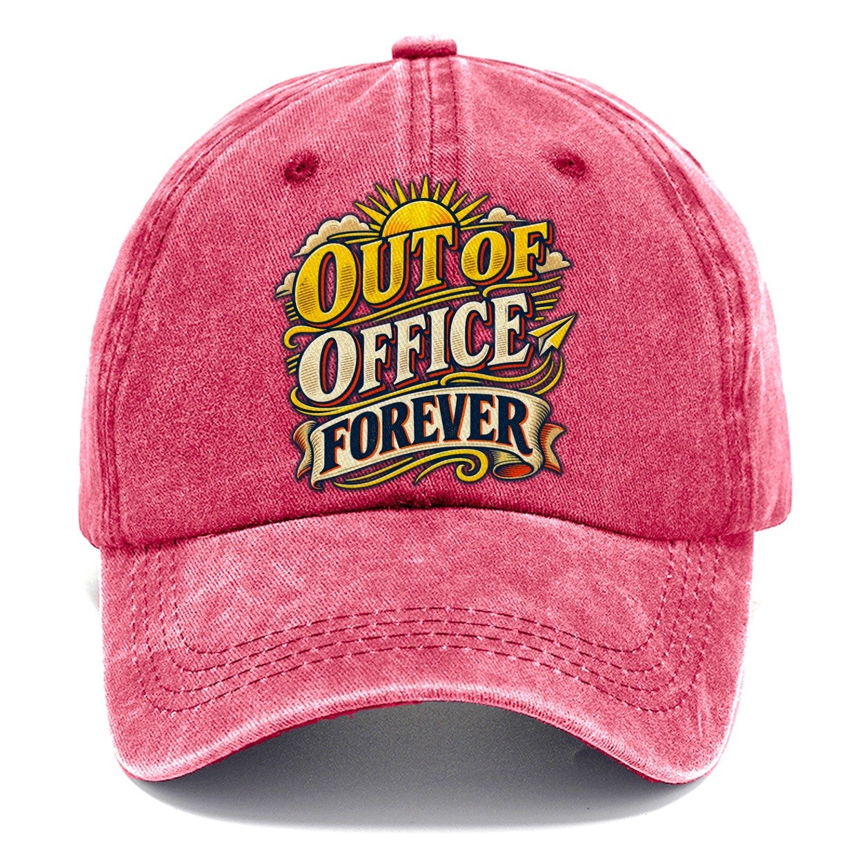 Out Of Office Forever Retired Living Classic Cap – Pomegranate Blush