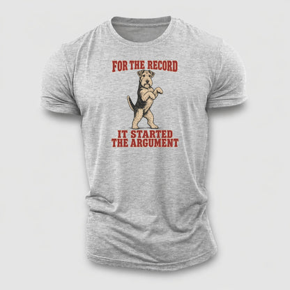 Welsh Terrier Dog Declarations Cotton T-Shirt – Sport Grey