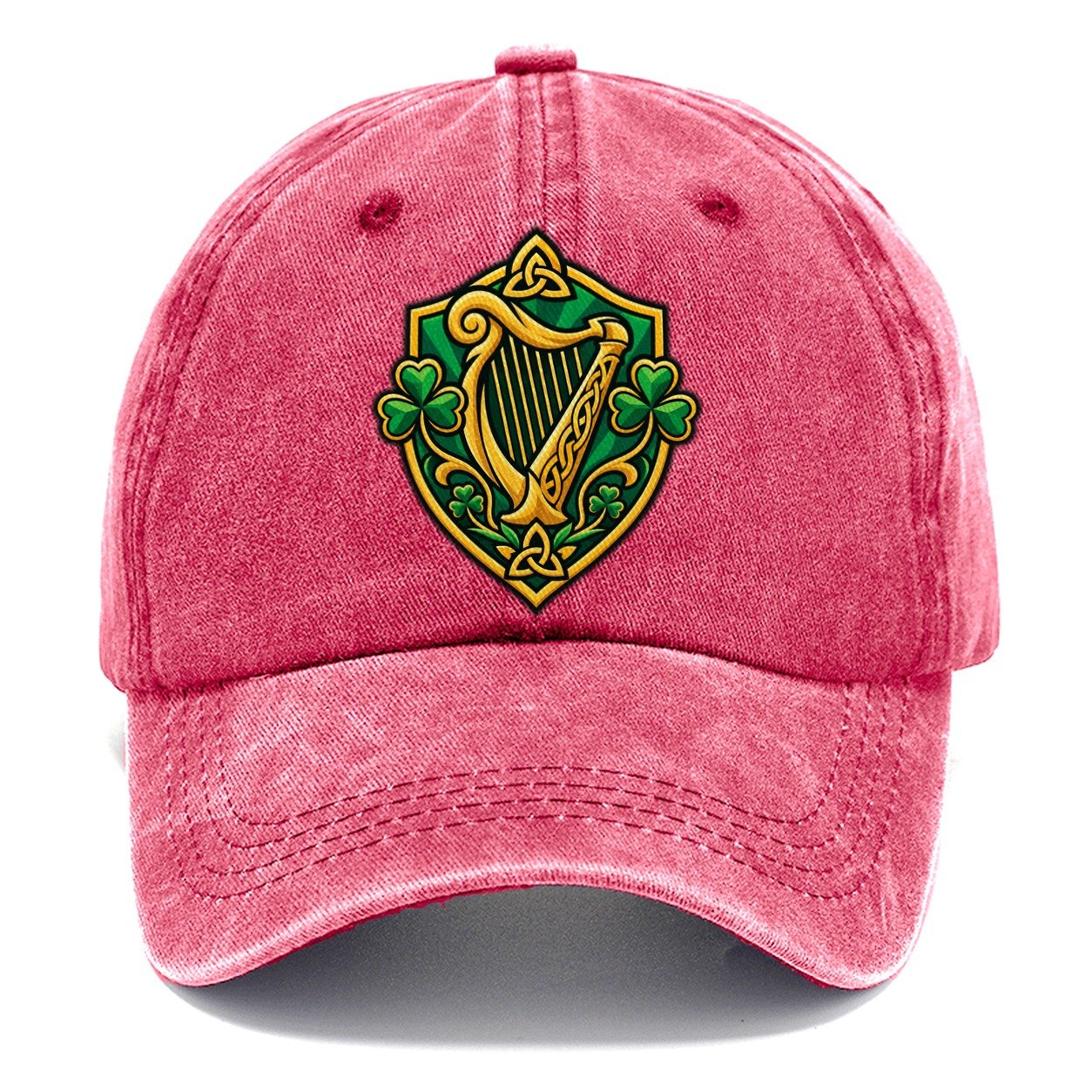 Ireland Minimal Emblem Country Logos Classic Cap – Pomegranate Blush