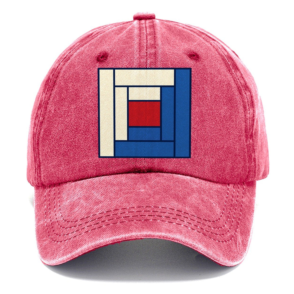 Log Cabin Block Study Sewing And Quilting Classic Cap – Pomegranate Blush