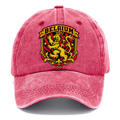 Belgium Retro Badge Country Logos Classic Cap – Pomegranate Blush