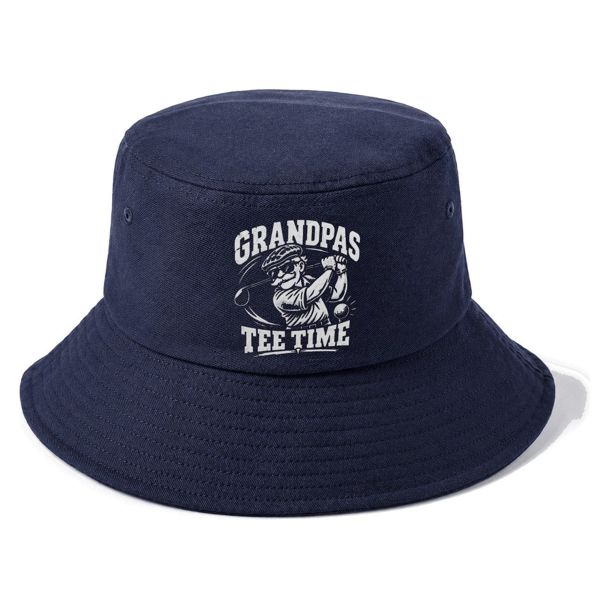 Grandpas Tee Time Golf Life Bucket Hat – Twilight Navy