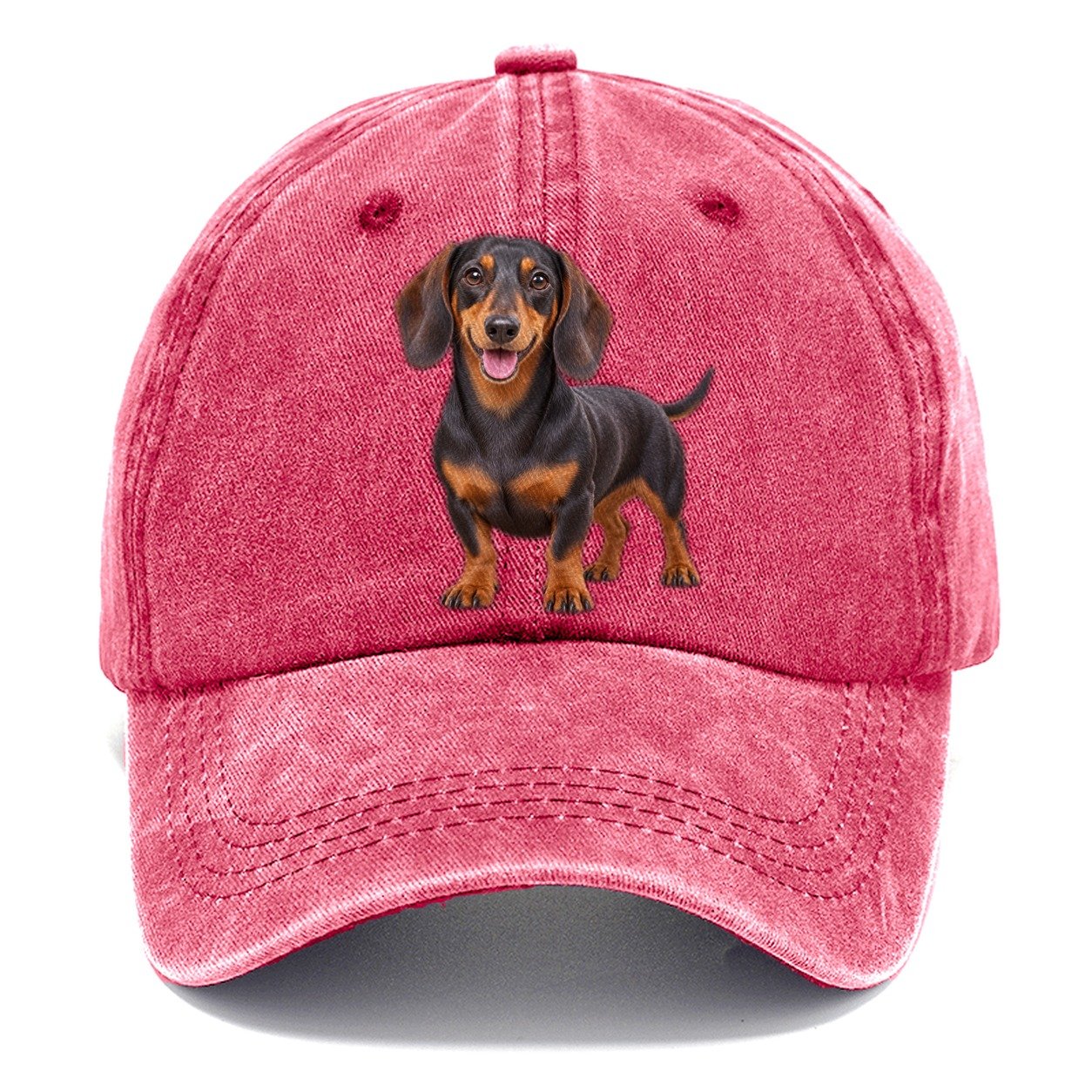 Dachshund Standing Top Breeds Classic Cap – Pomegranate Blush
