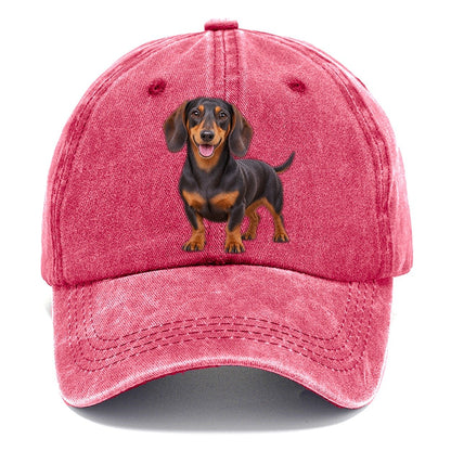 Dachshund Standing Top Breeds Classic Cap – Pomegranate Blush