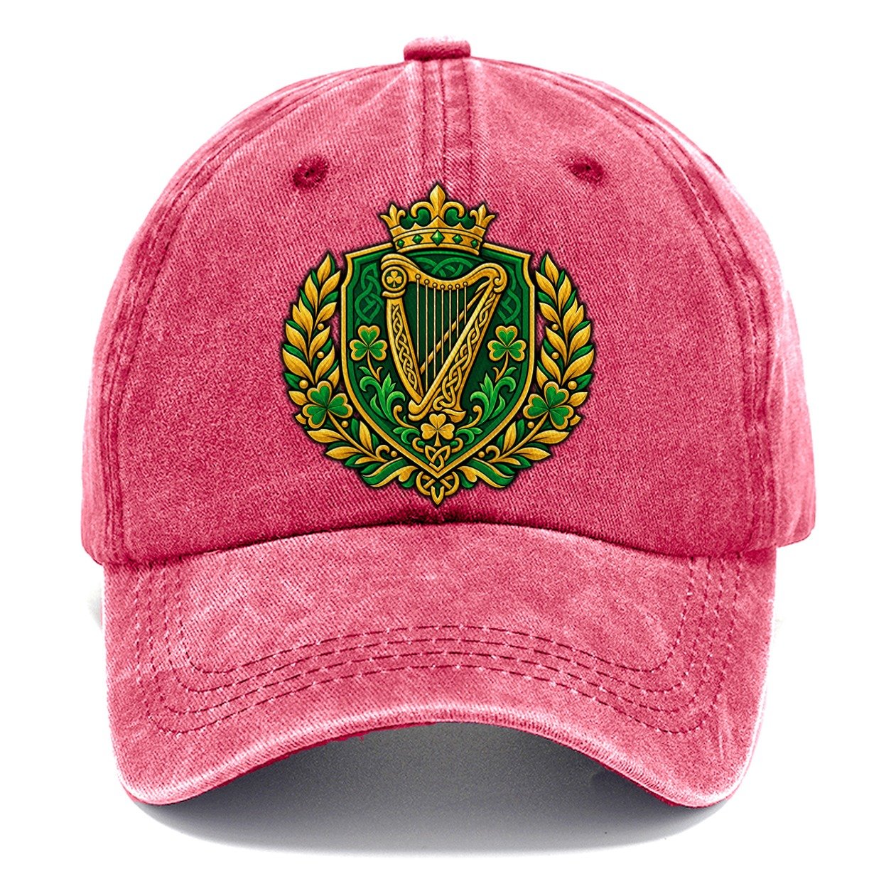 Ireland Heraldic Crest Country Logos Classic Cap – Pomegranate Blush
