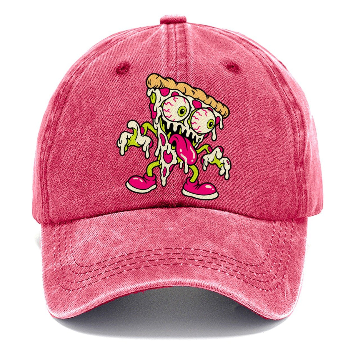Bug Eyed Pizza Slice Crazy Styles Classic Cap – Pomegranate Blush