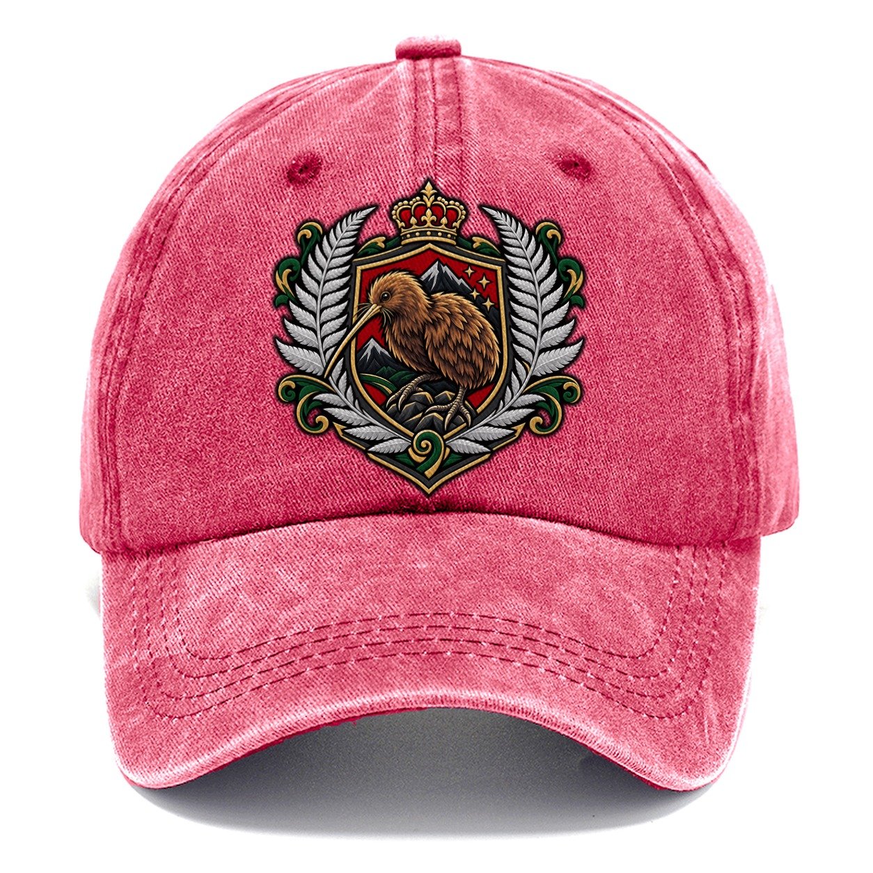 New Zealand Heraldic Crest Country Logos Classic Cap – Pomegranate Blush