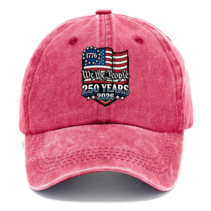 We The People Flag Classic Cap – Pomegranate Blush