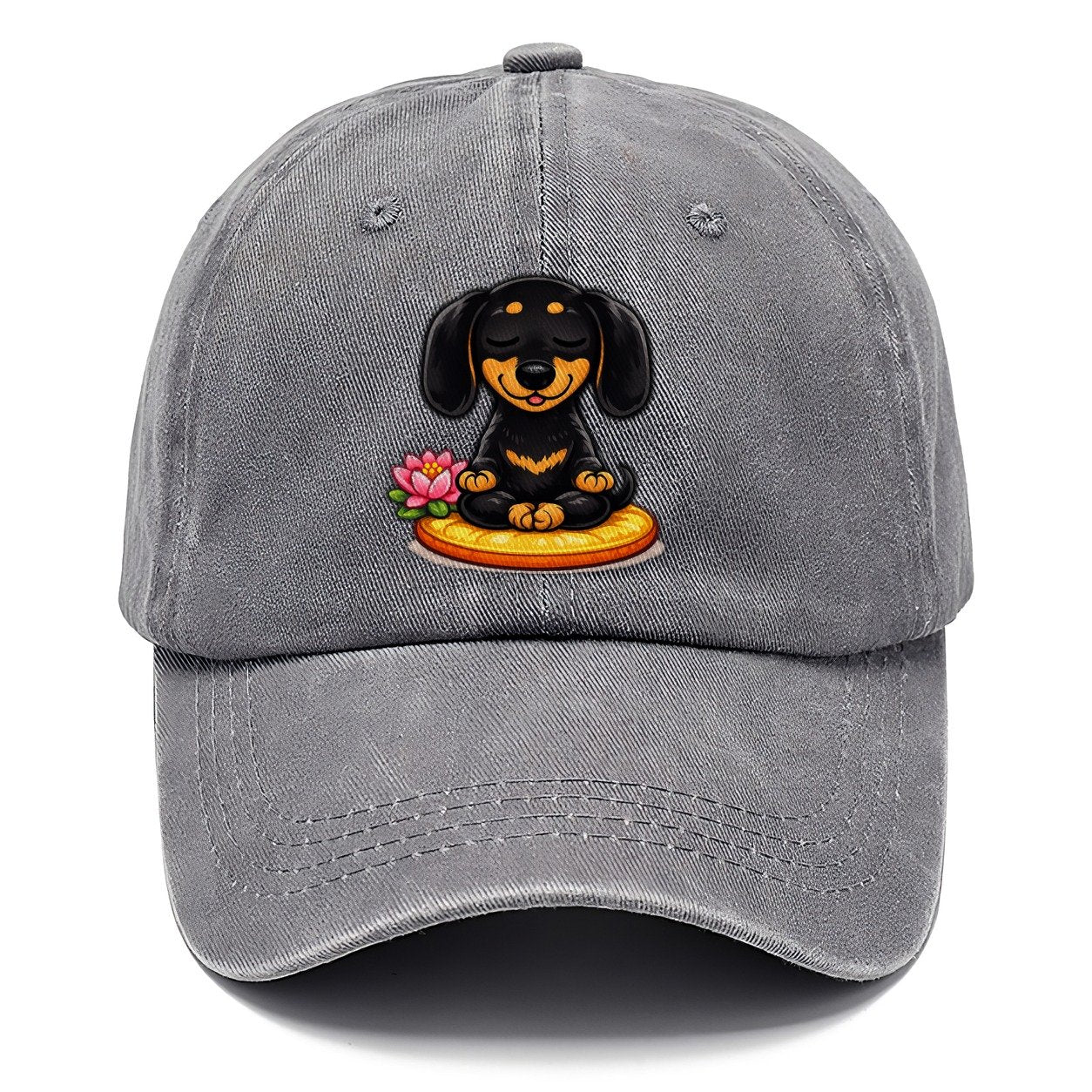 Meditating Dachshund Cushion Classic Cap – Urban Haze