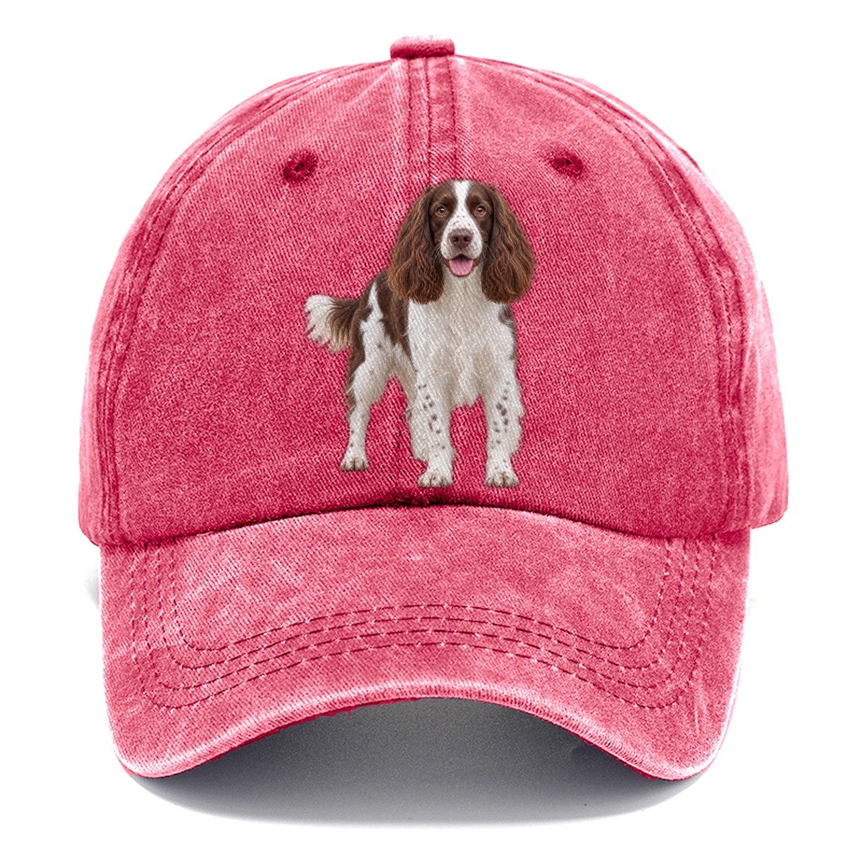 English Springer Spaniel Standing Top Breeds Classic Cap – Pomegranate Blush