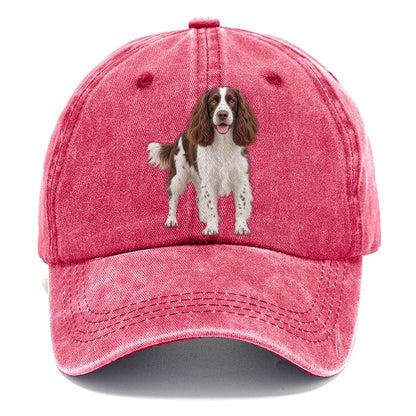 English Springer Spaniel Standing Top Breeds Classic Cap – Pomegranate Blush