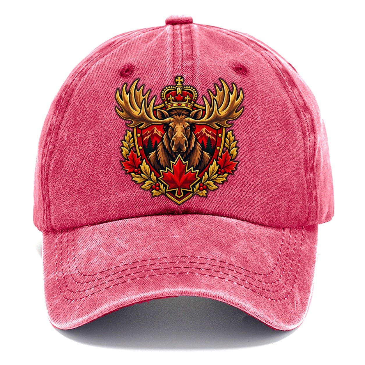 Canada Heraldic Crest Country Logos Classic Cap – Pomegranate Blush