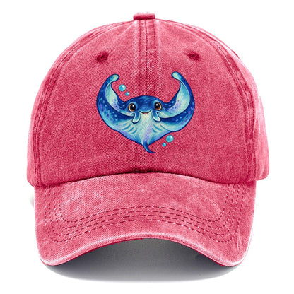 Manta Ray Wing Hug Sea Sprite Classic Cap – Pomegranate Blush