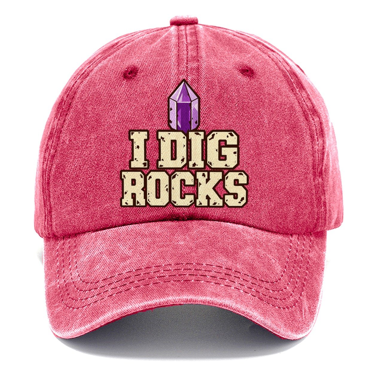 I Dig Rocks Rocks And Minerals Classic Cap – Pomegranate Blush