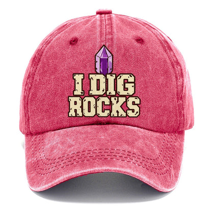 I Dig Rocks Rocks And Minerals Classic Cap – Pomegranate Blush