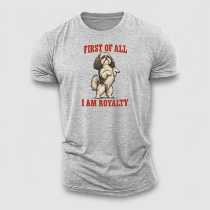 Shih Tzu Dog Declarations Cotton T-Shirt – Sport Grey