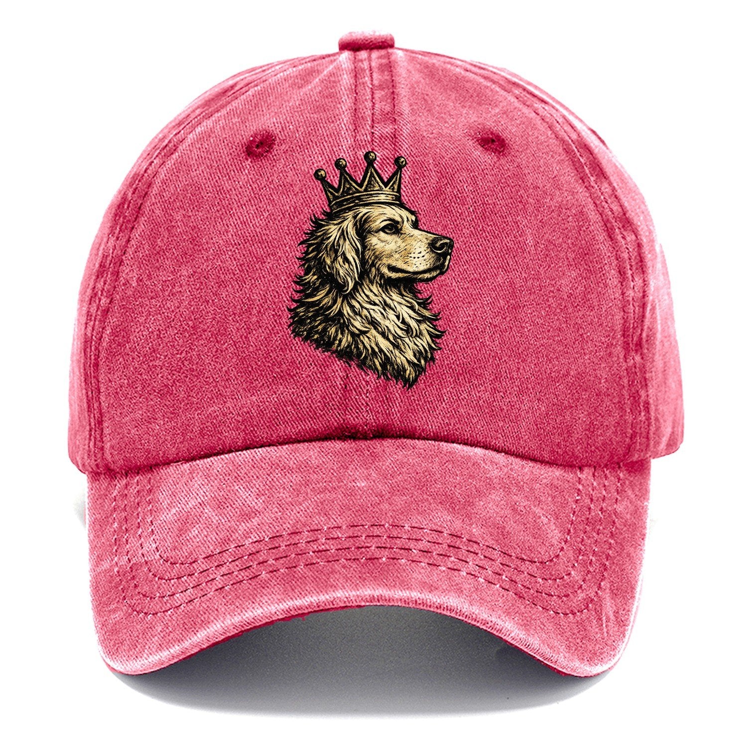 Golden Retriever Crown Portrait Classic Cap – Pomegranate Blush