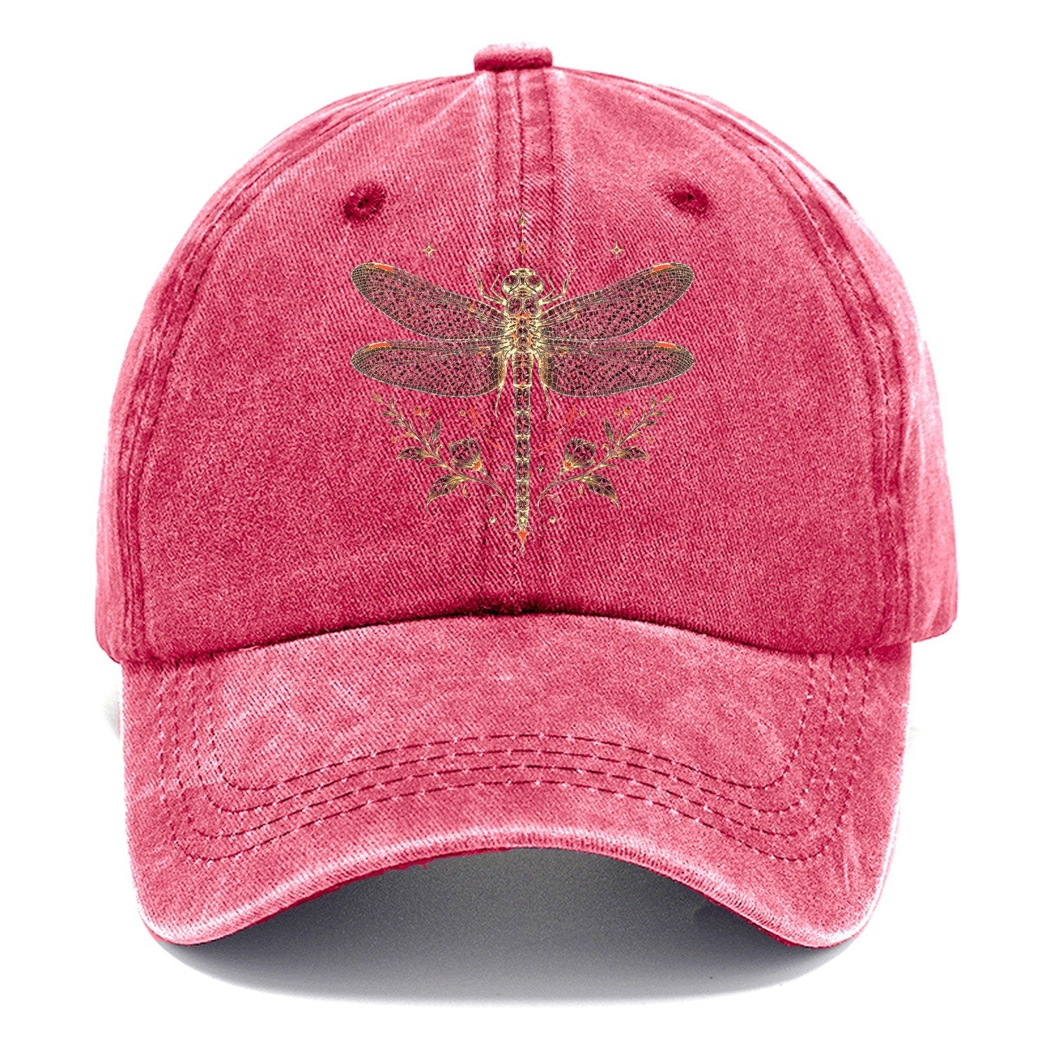White Dragonfly Classic Cap – Pomegranate Blush