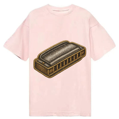 Harmonica Blues Harp With Chrome Covers Classic T-shirt – Pink