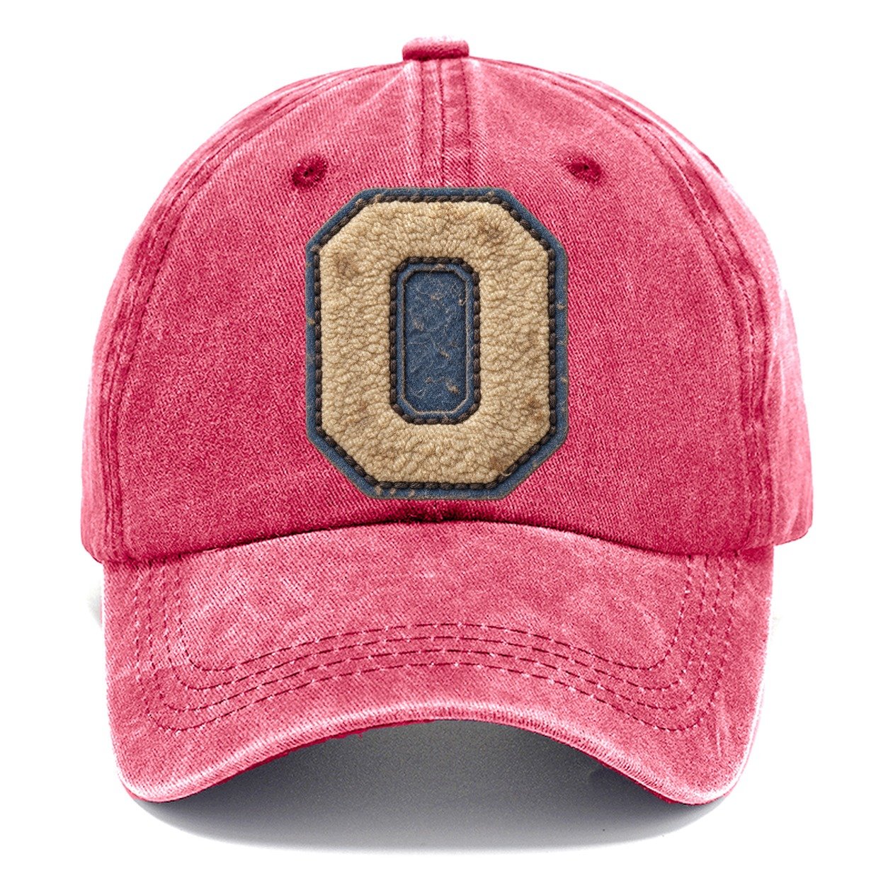 Varsity Chenille O Monogram Classic Cap – Pomegranate Blush