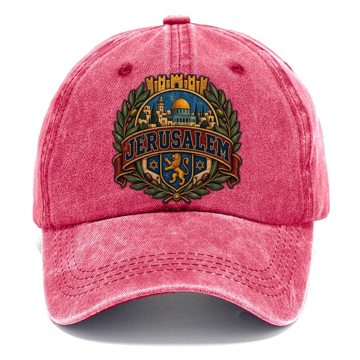 Collegiate Jerusalem Crest Jerusalem Classic Cap – Pomegranate Blush