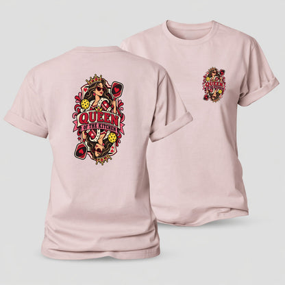 Queen Of The Kitchen Pickleball Life Women's Cotton T-Shirt – Pink