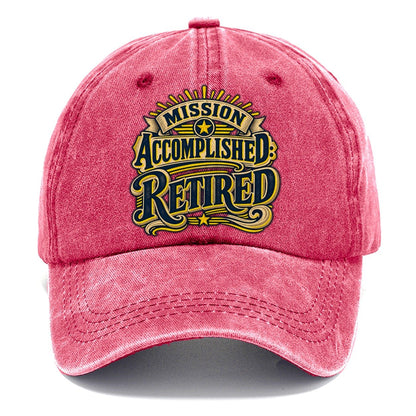 Mission Accomplished Retired Retired Living Classic Cap – Pomegranate Blush